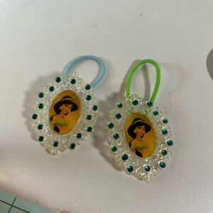 Princess Hair Ties with Blue and Green Accents